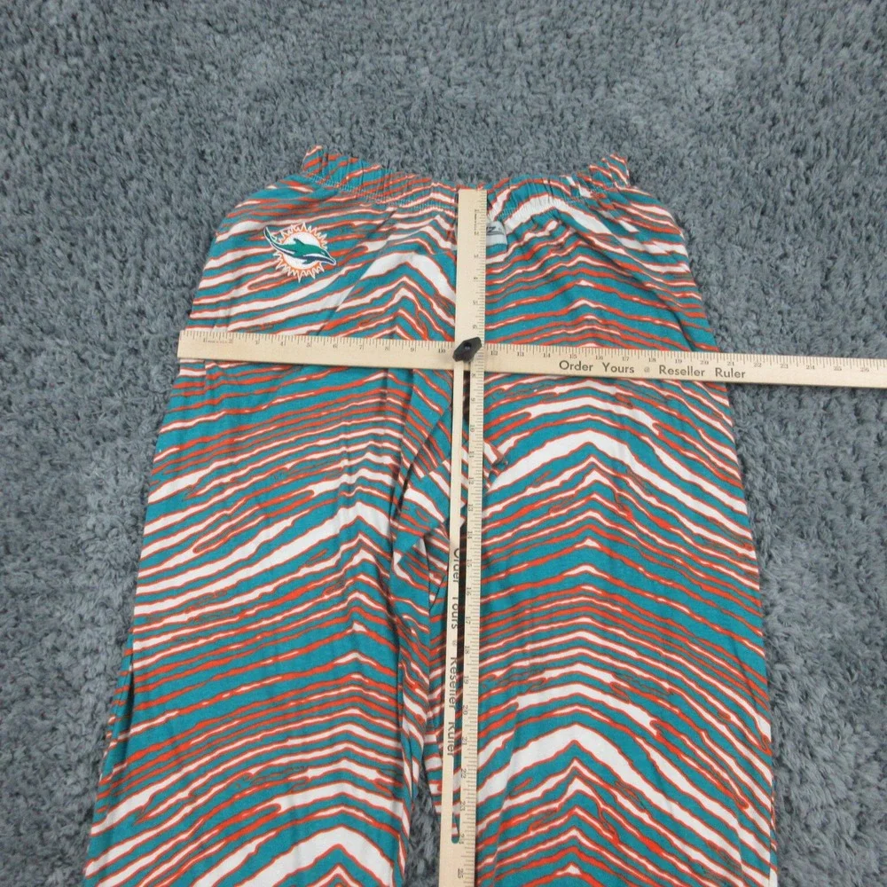 Zubaz Pants Mens Medium Blue Green White Orange Dolphins Pull On 26x28*